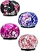 SATINIOR 4 Pieces Soft Satin Sleeping Cap Salon Bonnet Night Sleep Hat Hair Loss Cap (Flower Pattern Slim Band)