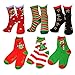 TeeHee Christmas 12-Pair Cotton Socks, Great Value Gift Box for Kids (6-8 Years, Snowman)