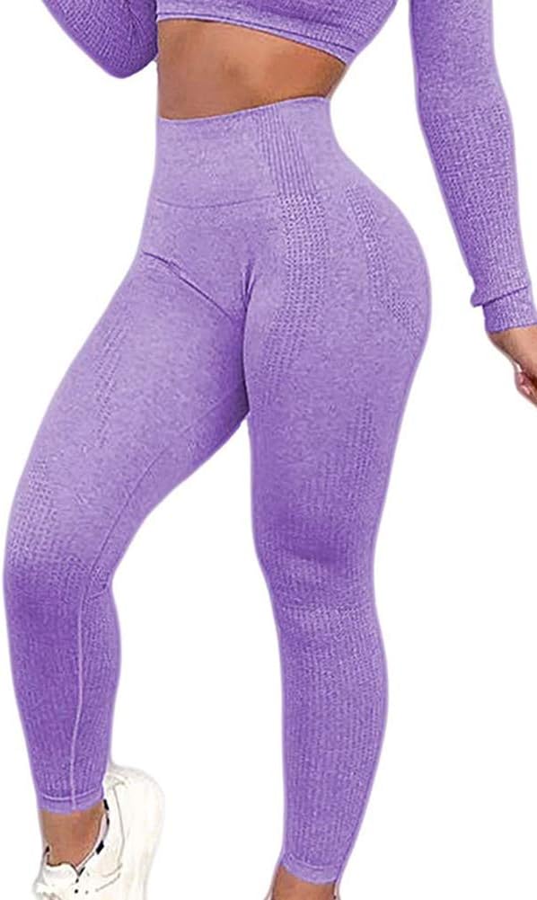 Women Scrunch Butt Lifting Seamless Leggings Booty High Waisted Workout Yoga Pants