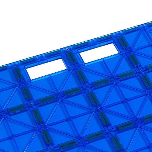Playmags: Super Durable Building Stabilizer Tile 12x12 with Carrying Handle for Easy Play, Great add on to all Magnet Tiles Sets, Works with all Leading Brands (Colors May Vary)
