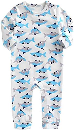 Fenarzo Baby Boys' Romper (M, I-Shark)