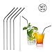 OTBBA Stainless Steel Straws, 9.8 Inch Drinking Straws With Cleaning Brushes for Beverage Drinking Yeti Tumbler Straws