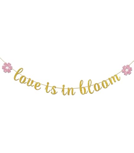 All You Need Is Love Gold Glitter Banner - 7ft Wedding Anniversary Party Decoration