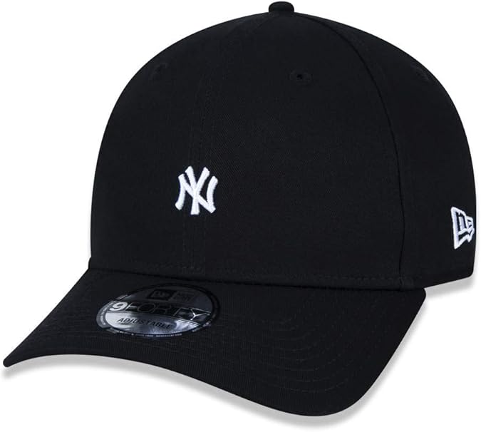  NEW YORK YANKEES MINI LOGO ABA CURVA SNAPBACK PRETO NEW ERA 