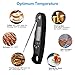 Instant Read Digital Thermometer, Cooking Food Thermometer for Kitchen & Outdoor, With a Luminous Electronic LCD Screen and Foldable Probe & Calibration Functions, by You and Me Black