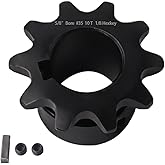 #35 Sprocket 10T 5/8" Bore Hardened Black Oxide | 1045 steel hardened teeth, black oxide finish, stepped bore with 2 set screws &amp; key. For ANSI #35 roller chain.