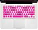 Kuzy Keyboard Cover for Older Version Pro 13 15 17 inch and Air 13 inch Computer Accessories Key Board Silicone Skin Protector - Neon Pink
