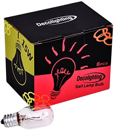 Decolighting 6 Pack of Light Bulb E12 Base T20 for Salt Lamp (15W)