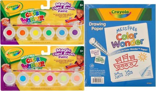 Crayola Color Magic Light Brush Paint Refill - Classic + Tropical + Paper Pad
