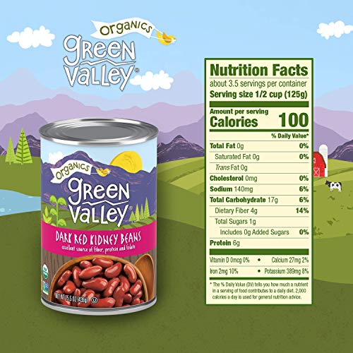 Green Valley Organics Dark Red Kidney Beans, 15.5 Ounce (Pack of 12) - Thumbnail 3