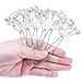 eBoot 6 Pack White Pearl Bridal Wedding Hair Pins Decorated Hairpins for Women and Girls
