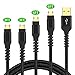 Micro USB Cable Android Charger - Arshcea [4Pack 2x3ft 2x6ft] Durable Nylon Braided Micro USB Charger - Fast Charging Cord Compatible Samsung, Kindle, HTC, Nexus, LG, Xbox, PS4 More - Black primary