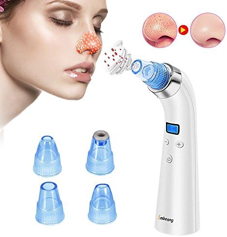 Blackhead Remover, Imbeang Newest 4 in 1 Standable USB Rechargeable Comedo Suction Microdermabrasion Machine Electric Facial Pore Cleanser Comedone Extractor Set