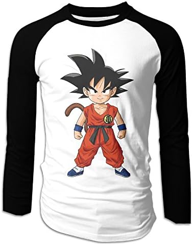 Long Raglan Sleeve Printed Unisex Dragon Ball Kid Goku Baseball Jerseys