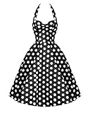 Lionstill Women's 1950s Vintage Polka Dot Rockabilly Swing Dresses