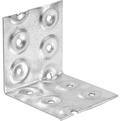 BPC Fixings Galvanised Nail Plate Angle Bracket 10-Piece Set, 50 mm Length x 50 mm Width, (NPAB/50X50/10PK) — image 1