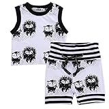 New Toddler Baby Girl Boy Clothes Vest Tops T-shirt+Shorts Outfits Set