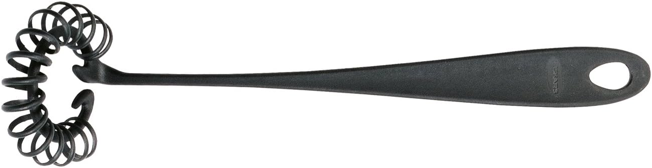 Fiskars Spiralbesen, Länge: 28 cm, Ø 7 cm, Kunststoff, Essential, Schwarz, 1023809