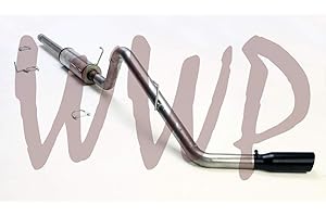 MVP AUTO PARTS 3" Stainless Steel SS409 Cat Back Exhaust Muffler System Kit Black Tip Compatible With 04-05 Dodge Ram 1500 5.7L V8 Hemi Pickup Truck, Standard & Crew Cab Short Bed