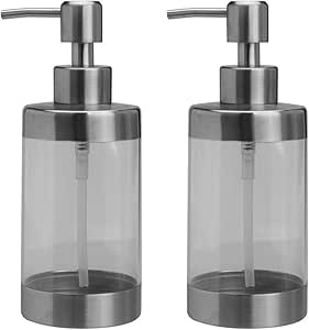 Jabonera de baño 2 piezas 350ml dispensador de jabón líquido de acero