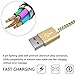 iPhone charger, ALEEGAO 6.5Ft Extra Long Nylon Braided Charging Cable Cord Lightning to USB Cable Charger Compatible with iPhone8 7/7 Plus/6s/6s Plus/6/6Plus/5s/5, iPad/iPod and more (3 Pack Gold)