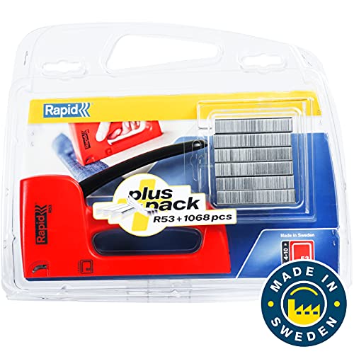 Rapid R53 Staple Gun with Staples, for Furniture Upholstery, Decorative
