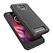 Tekcoo for Moto Z2 Force Case, for Motorola Z2 Force Sturdy Case, [Tmajor] Shock Absorbing [Black] Rubber Silicone & Plastic Scratch Resistant Bumper Grip Hard Cases Cover for Moto Z Force 2017