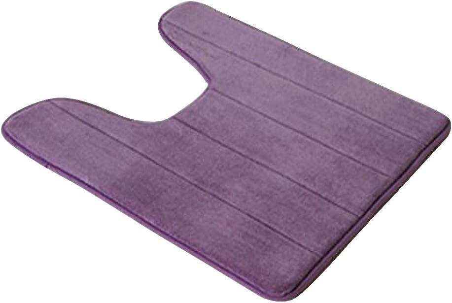 Soft Absorbent Memory Foam Bathroom Non-Slip Carpets Bath Mats Rug (Purple)