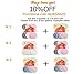 Washable Nursing Pads 10 Pack (Organic Bamboo) + Laundry & Travel Bag + Free Breastfeeding & Sleeping Guide. Feel Safe with Softest Reusable Breast Pads by BabyVoice (Medium, White-Grey-Pink)
