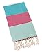 Swan Comfort 100% Natural Turkish Cotton Absorbent Beach Towel, Easy Care Ideal for Bath Spa Fitness Yoga Pool Yatch Swimwear Guest Gym - Pink - Blue