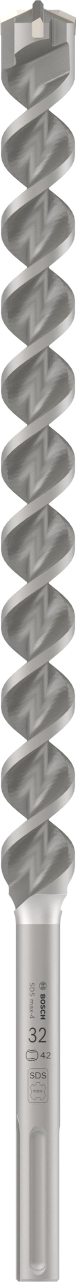 Bosch 1x PRO SDS max-4 Hammer Drill Bit (for Reinforced concrete, Concrete building block, Ø 32,00 mm, Professional Accessory Rotary Hammer Drill)