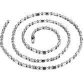 SINLEO Stainless Steel Bead Ball Chain Necklace for Men Women Silver Bamboo Dog Tag Link Chains 1.6mm - 6mm