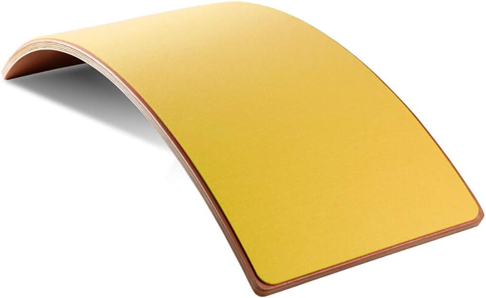 PURROMM Funny Supply Wooden Balance Board Wobbel Balance Board Kid Yoga Board Curvy Board Wooden Rocker Board 35 Inch Kid Size,Yellow