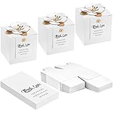 UNICRAFTALE 30Pcs Wedding Favor Boxes 2.5 x 2.5 x 2.5 Inch White Candy Boxes with Floral Decor Paper Bridal Gift Box with Thank You Tags for Guests Bridal Shower Birthday Party Anniversary Supplies