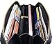 Heshe Women's Fashion Long Wallet Zippered Around Clutch Card Holder Money Clip Case Organizer (Black-E)