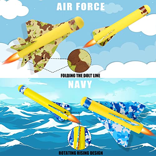 US Sense Rocket Launcher for Kids, Adjustable Stomp Launcher Set with 2