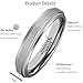 MNH Tungsten Carbide Rings for Men Women Wedding Band 4mm Comfort Fit Matte Finish Size 4-12