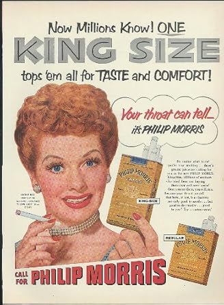 Image result for lucille ball philip morris cigarettes