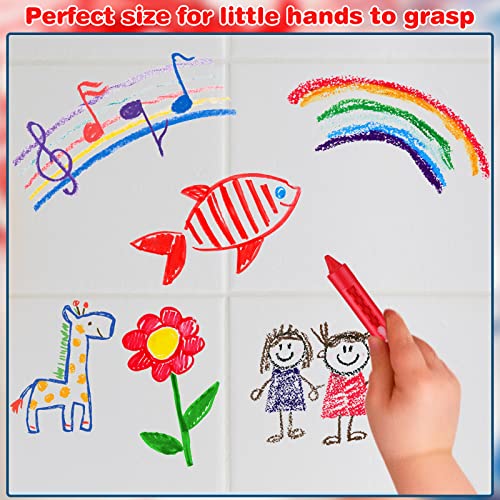 30 Pieces Bathtub Crayons Bath Crayons Washable Easy Clean Bathtime Crayons Colorful Bathtub