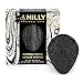 Konjac Sponge for Face | All Natural and Reusable | Konjac Facial Sponge with Activated Bamboo Charcoal | Gentle Exfoliating Sponge for Face | Cleaning for All Skin Types | Biodegradable - Black