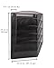 Klickpick Office 5 Sections Hanging Files Wall Mounted Metal Mesh Document File Organizer Magazine Holder Rack Organizer section Racks Multipurpose Use To Display Files, Magazine, Newspapers- Black