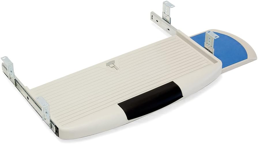 Supporto Tastiera Estraibile INDAUX Con Porta Mouse – Guide In Acciaio, Universale, Con Portamouse Laterale E Materiali Sicuri