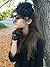 Coolr Women's Fascinator Flower Hair Clip Feather Burlesque Punk Mini Hat Black