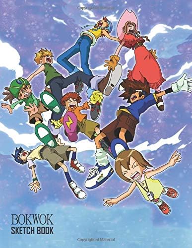 Sketch Book: Digimon Sketchbook 129 pages, Sketching, Drawing and Creative Doodling Notebook to Draw and Journal 8.5 x 11 in large (21.59 x 27.94 cm) Paperback – July 28, 2019