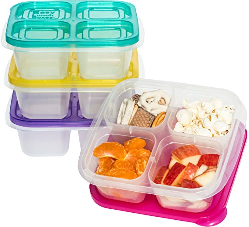 3 EasyLunchboxes+ELB5+snack+Containers+4+Compartment+Brights