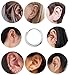 Sllaiss 925 Sterling Silver Round Small Hoop Earrings for Women Men 10MM Endless Hoop Earrings Sleeper Cartilage Lightweight Set of 4 Pairs