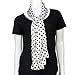 Black and White Polka Dot Silk Feel Polyester Scarf