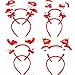 8Pack Christmas Headbands Headwear Hair Hoop Hair Band Head Boppers For Party, Cosplay, Christmas Decoration