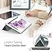 MoKo Case for New iPad 2017 9.7 Inch - Slim Lightweight Smart-shell Stand Cover with Translucent Frosted Back Protector for Apple All-New iPad 9.7 Inch 2017 Tablet, Flowers (Auto Wake / Sleep)