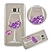 Samsung Galaxy Note 5 Case,Shinetop Soft TPU Glitter Case 3D Luxury Liquid Quicksand Cover Dynamic Floating Bling Diamond Sparkle Crystal Case Protective Skin for Samsung Galaxy Note 5 - Purple